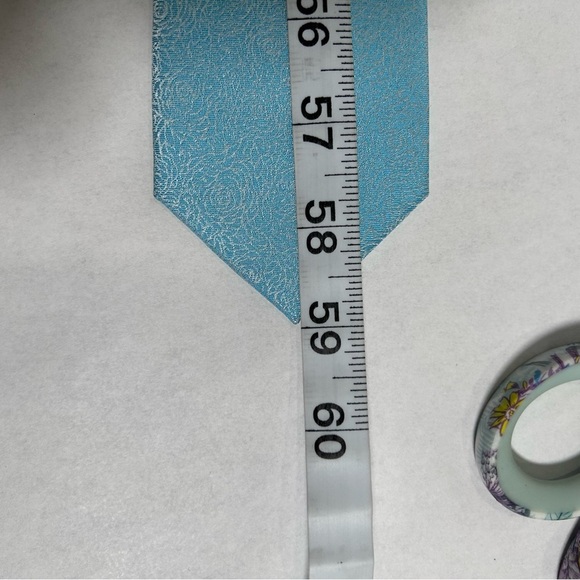 2 for$15 JF J. Ferrar Light Blue Tie with Floral Pattern - Picture 7 of 8